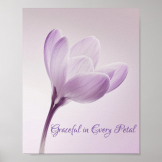 Lavender Whisper: Crocus in Bloom Poster