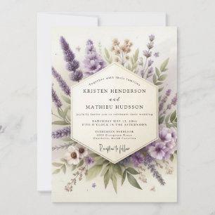 Lavender Whispering Flora Wedding Invitation