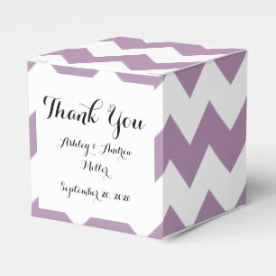 Lavender White Chevron Pattern Favour Box