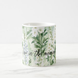 Lavender White Delphinium Flowers   Coffee Mug