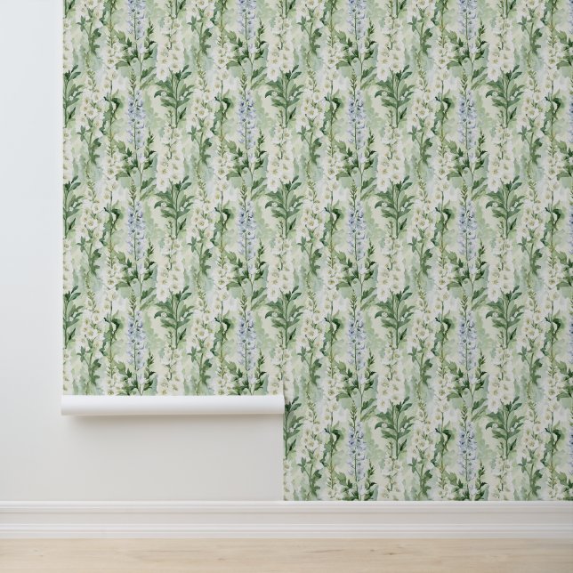 Lavender White Delphinium Flowers   Wallpaper (Application)