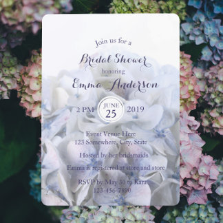 ©Lavender White Hydrangea Bridal Shower Invitation
