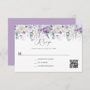 Lavender White Peonies Roses Floral Save The Date