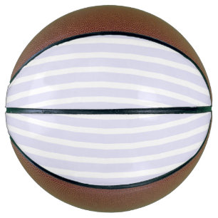 Lavender White Simple Horizontal Striped Basketball