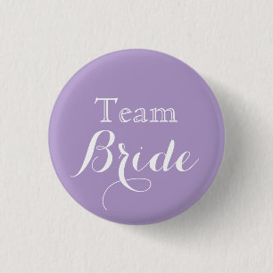 Lavender White Wedding Team Bride 3 Cm Round Badge
