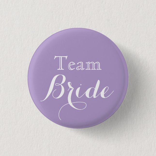 Lavender White Wedding Team Bride 3 Cm Round Badge (Front)