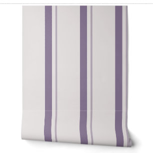 Lavender Wide French Mattress Ticking Wallpaper