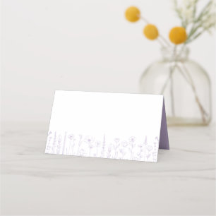 Lavender Wildflower Baby Shower Place Cards