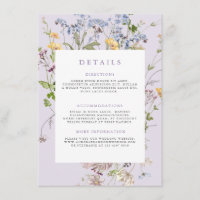 Lavender wildflower meadow garden Wedding Details