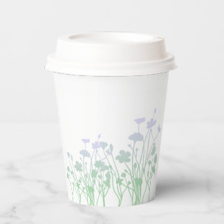 Lavender Wildflower Paper Cups