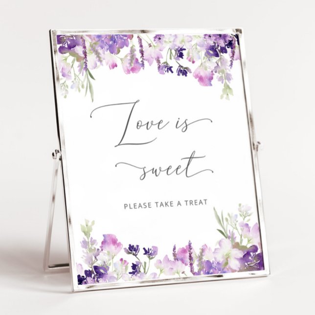 Lavender wildflowers Love is sweet Poster (Creator Uploaded)