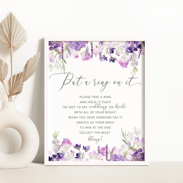 Lavender wildflowers put a ring on it game poster (Creator Uploaded)