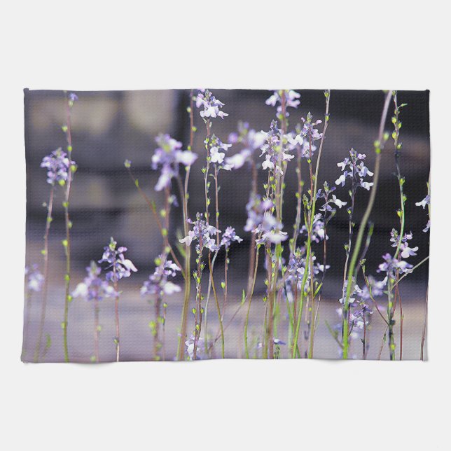 Lavender Wildflowers Tea Towel (Horizontal)