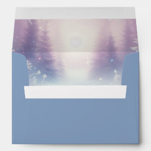 Lavender Winter Snowfall Serenade Hidden Image Envelope