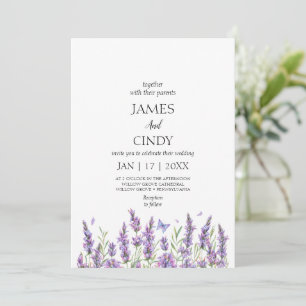 Lavender Wishes Wedding Invitation