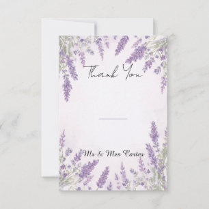 Lavender Wisteria Provence Wedding Thank You Card