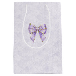 Lavender Wisteria Ribbon – Japanese-Inspired Medium Gift Bag