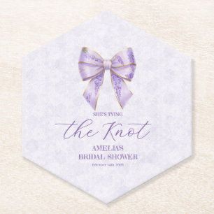 Lavender Wisteria Ribbon – Japanese-Inspired Paper Coaster