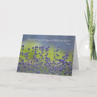 Lavender with Quote Card