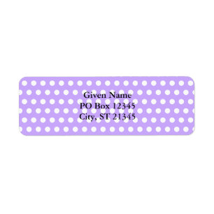 Lavender with White Polka Dots
