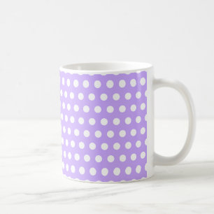 Lavender with White Polka Dots Coffee Mug
