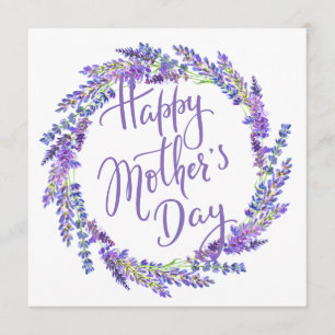 lavender wreath for Mother's Day Card