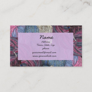 Lavender yarn business cards