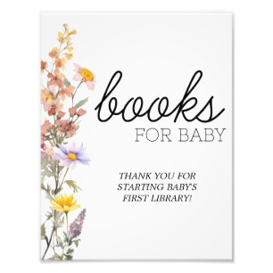 Lavender Yellow Wildflowers Books For Baby Sign
