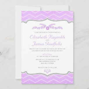 Lavender Zigzag Wedding Invitations