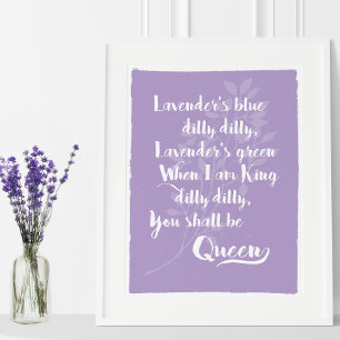 Lavender's Blue Poster