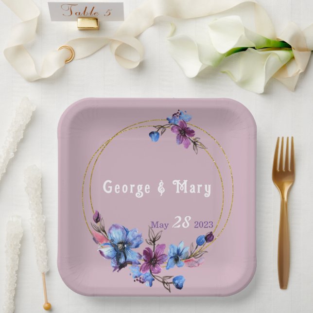 Lavendra Circle Wedding    Paper Plate (Wedding)
