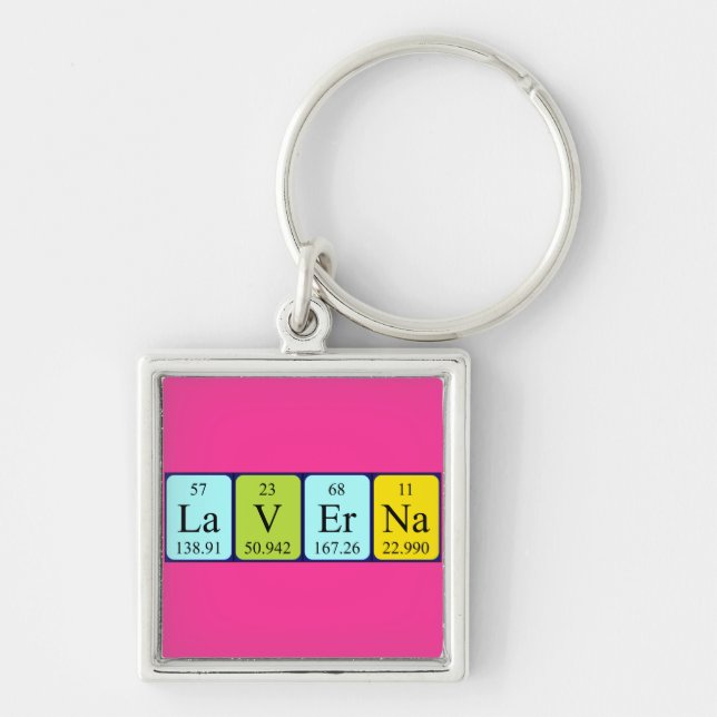 Laverna periodic table name keyring (Front)