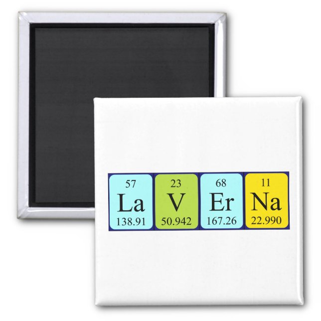 Laverna periodic table name magnet (Front)