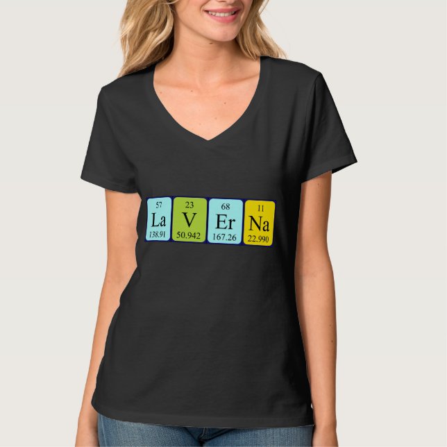 Laverna periodic table name shirt (Front)