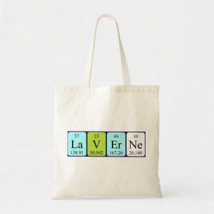 Laverne periodic table name tote bag