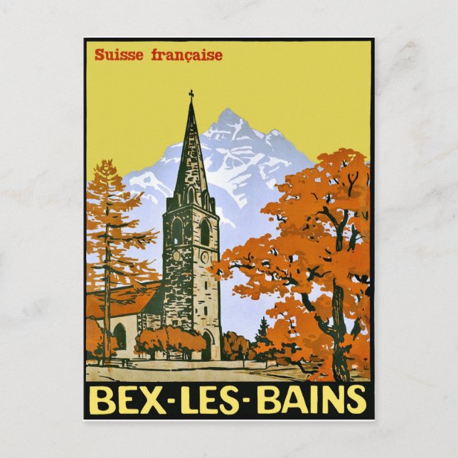 Lavey les Bains, village in Switzerland, vintage Postcard (Front)