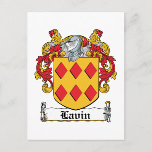 Lavin Family Crest Postcard