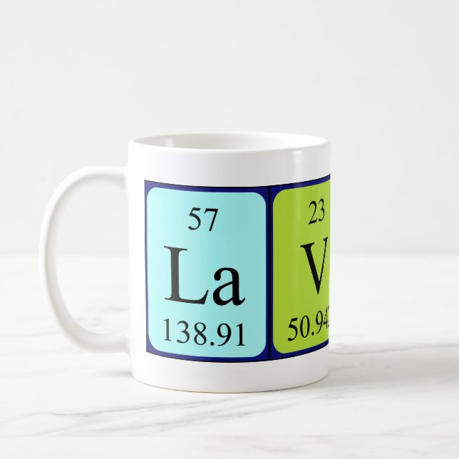 Lavina periodic table name mug (Left)