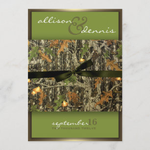 Lavish Camo Wedding Invitations