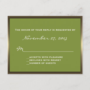 Lavish Camo Wedding RSVP Card