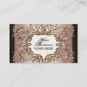 Lavish Elegant Baroque Gold Look Floral Swirl Card