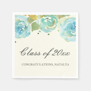 Lavish Florals Graduation Party Napkins