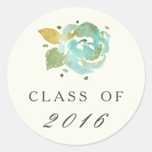 Lavish Florals Graduation Sticker Label