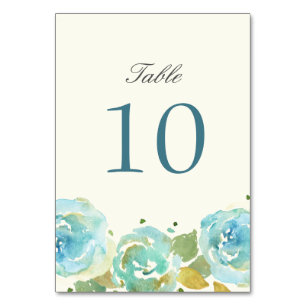 Lavish Florals Table Number Cards