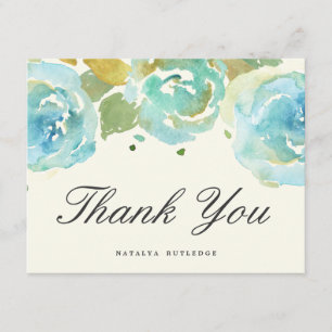 Lavish Florals Thank You Flat Card