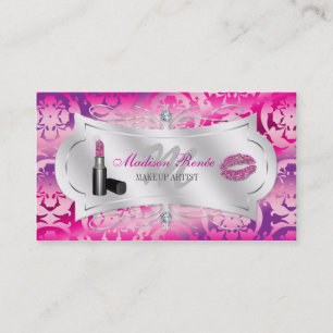 Lavish Fuchsia Lavender Sparkling Cosmetologist Business Card