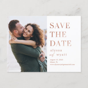 Lavish Glow EDITABLE COLOR Save The Date Postcard