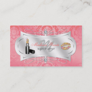 Lavish Grapefruit Peach Sparkling Cosmetologist Business Card