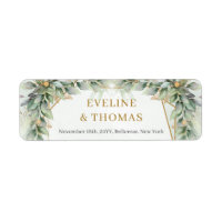 Lavish greenery foliage gold frame wedding