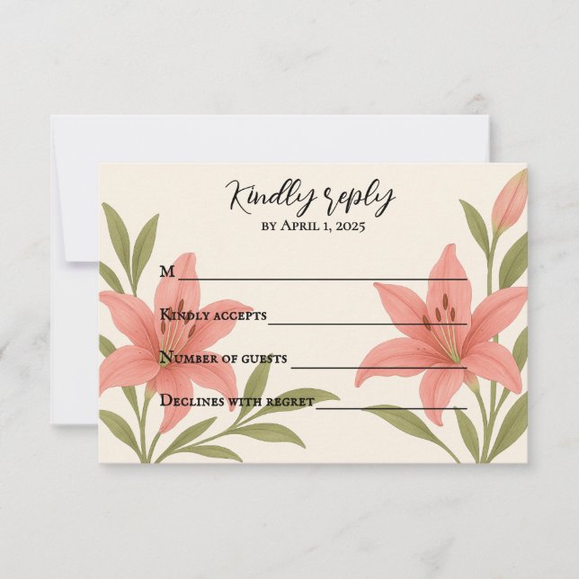 Lavish Lily RSVP Card (Front)